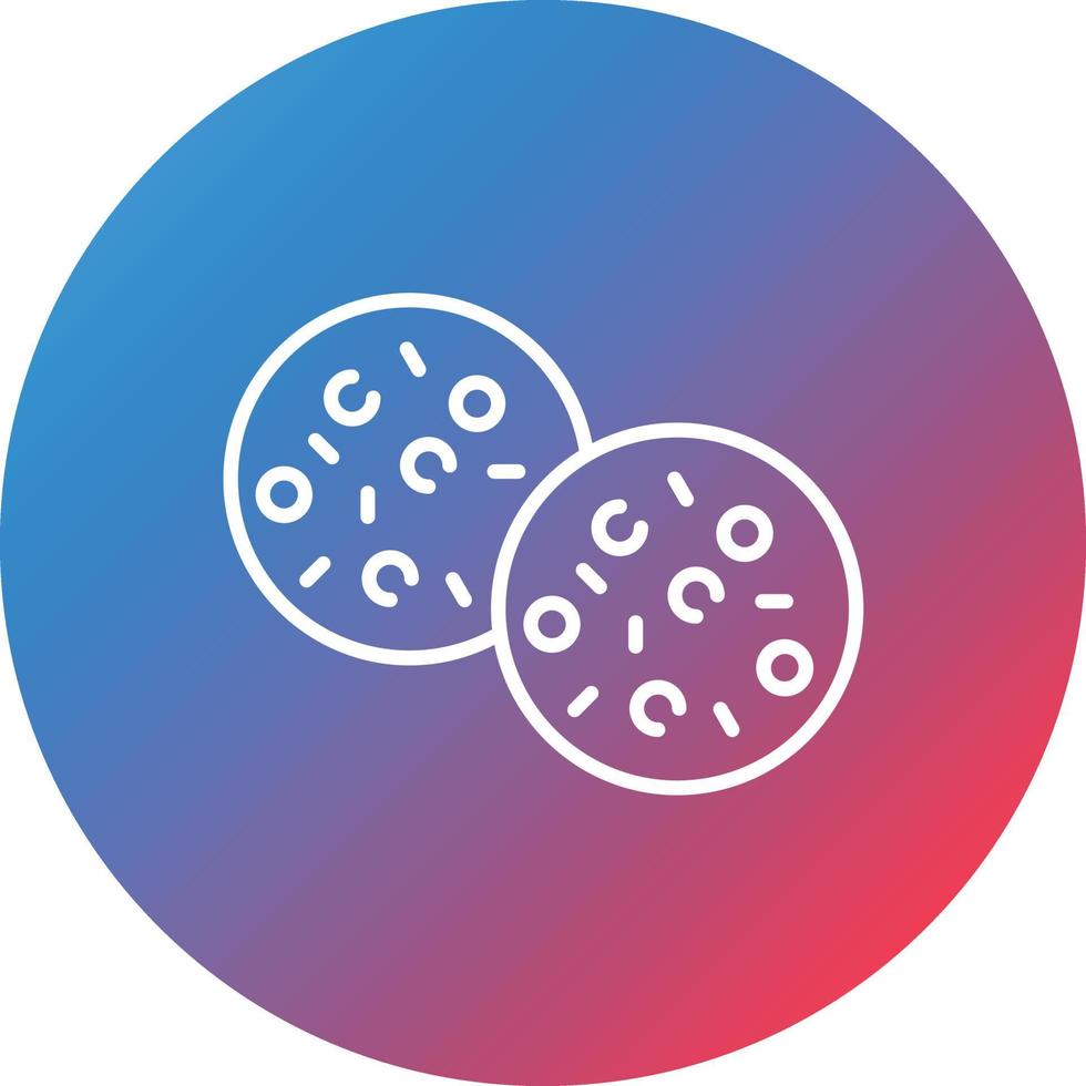 Chocolate Chip Line Gradient Circle Background Icon vector
