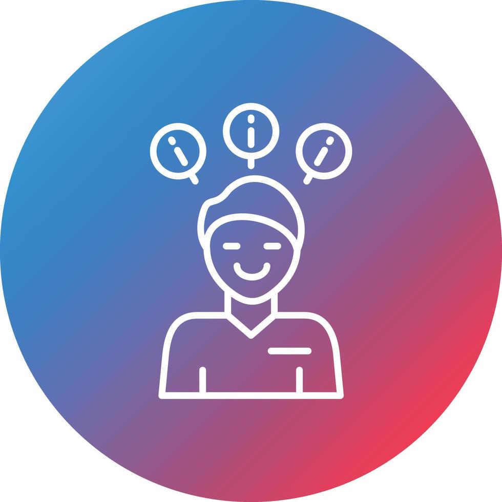 Problem Line Gradient Circle Background Icon vector