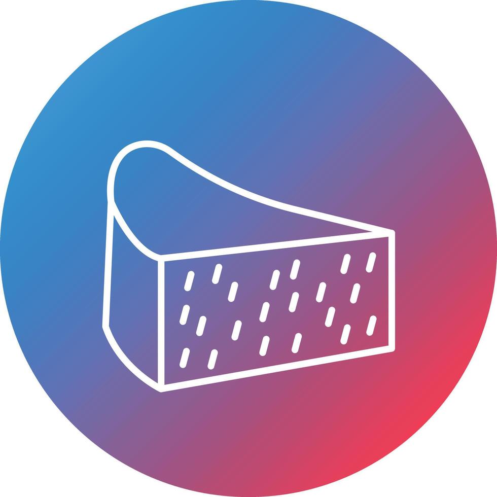 Cornbread Line Gradient Circle Background Icon vector