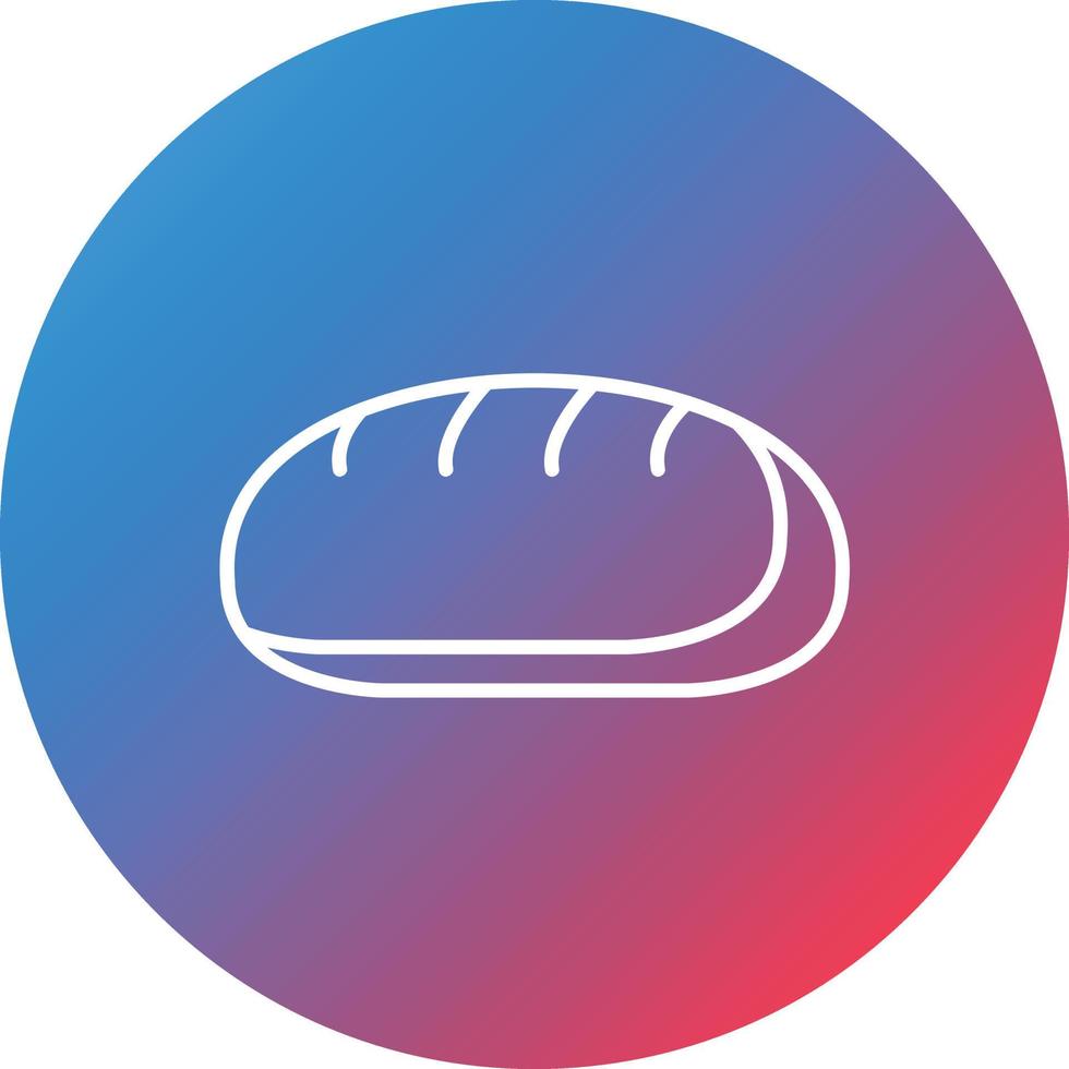 Baguette Line Gradient Circle Background Icon vector