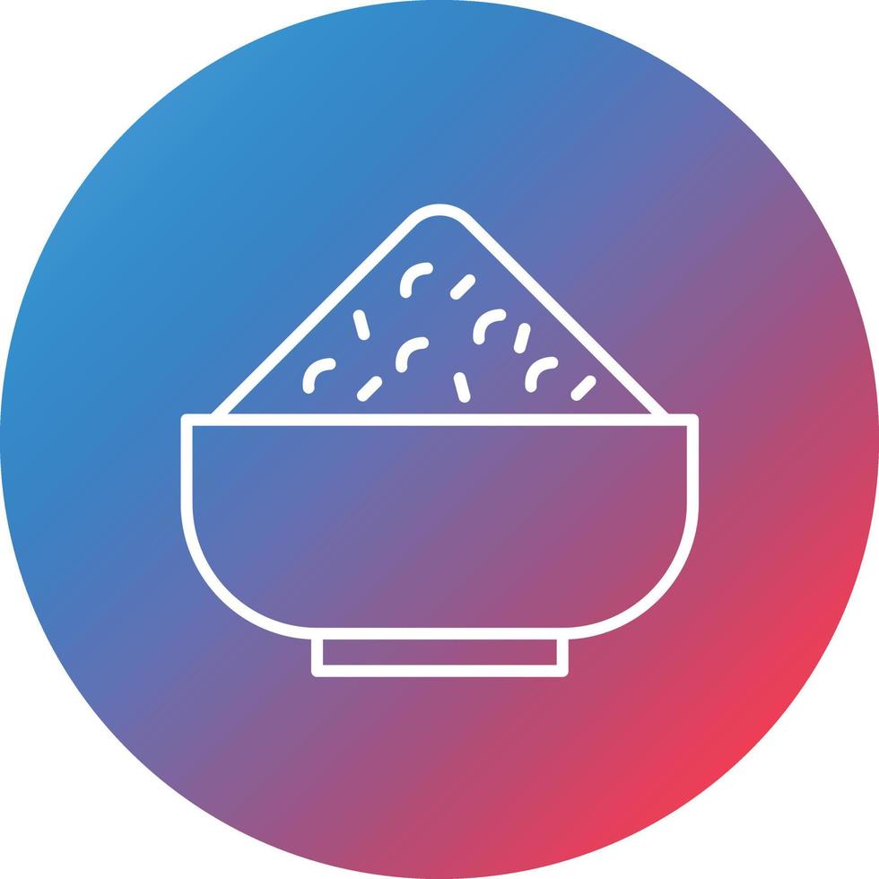 Curry Line Gradient Circle Background Icon vector