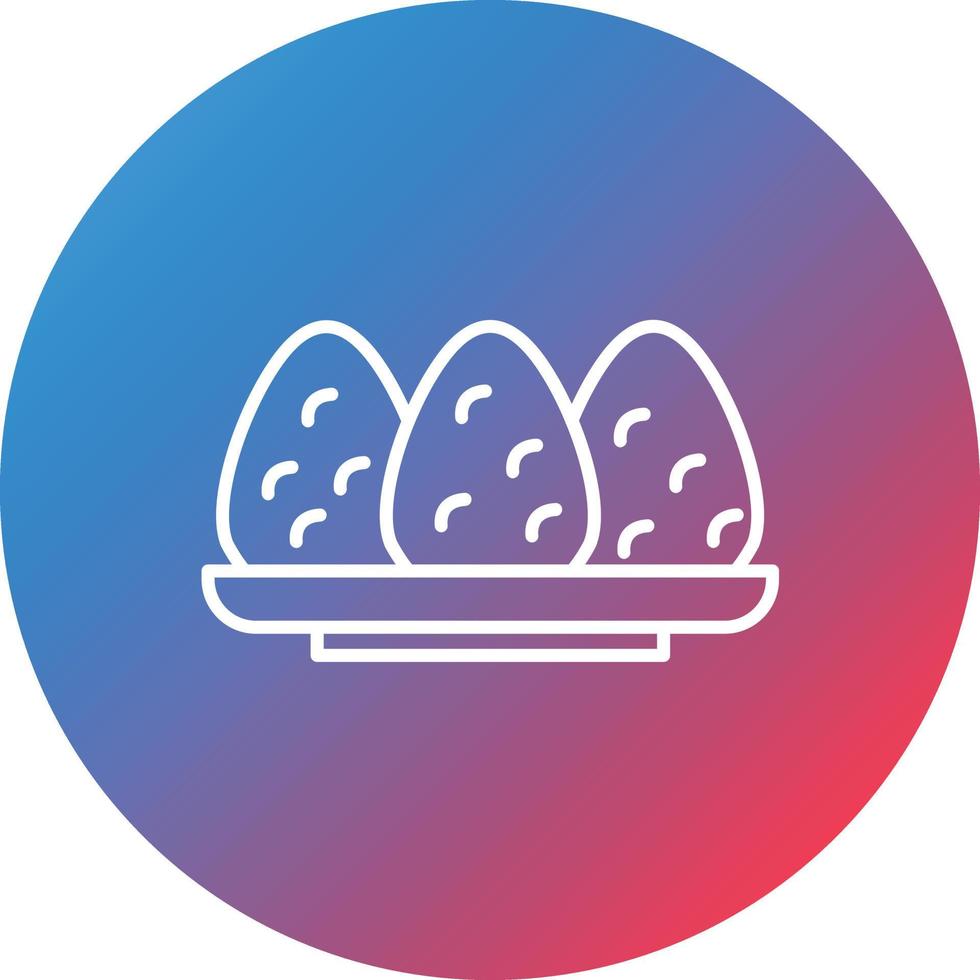 icono de fondo de círculo degradado de línea coxinha vector