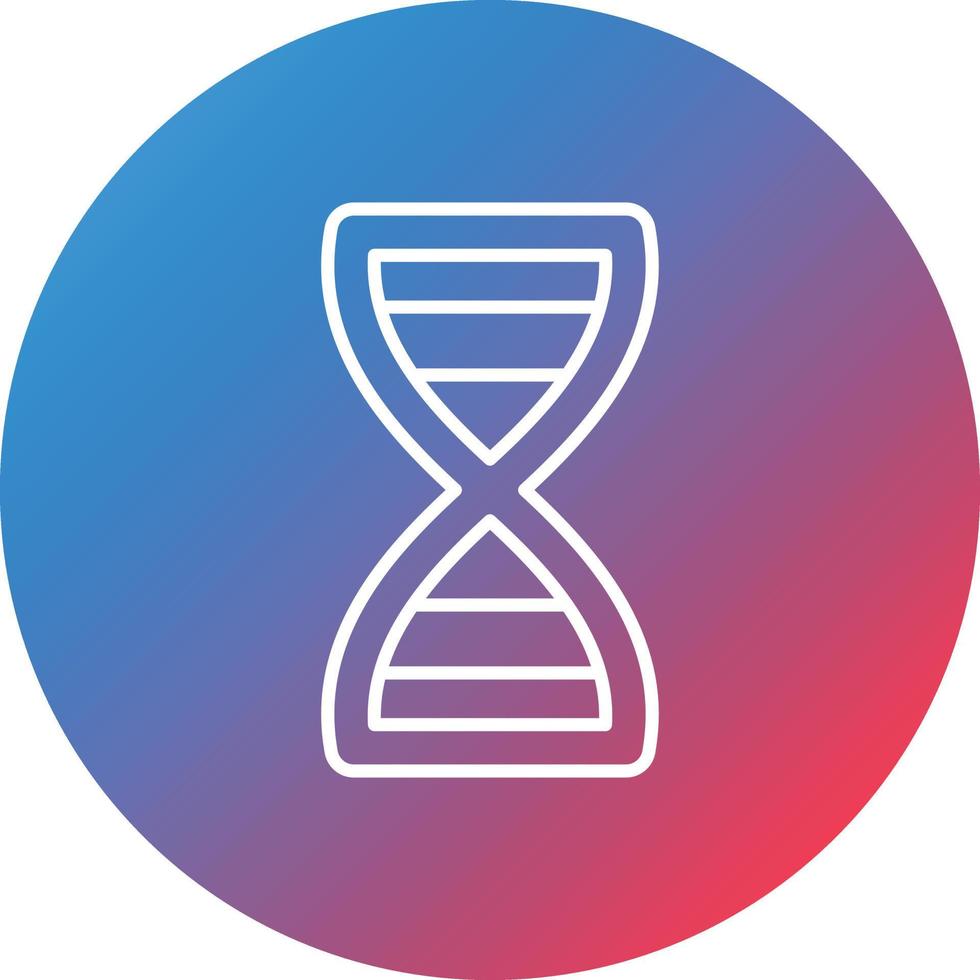 DNA Line Gradient Circle Background Icon vector