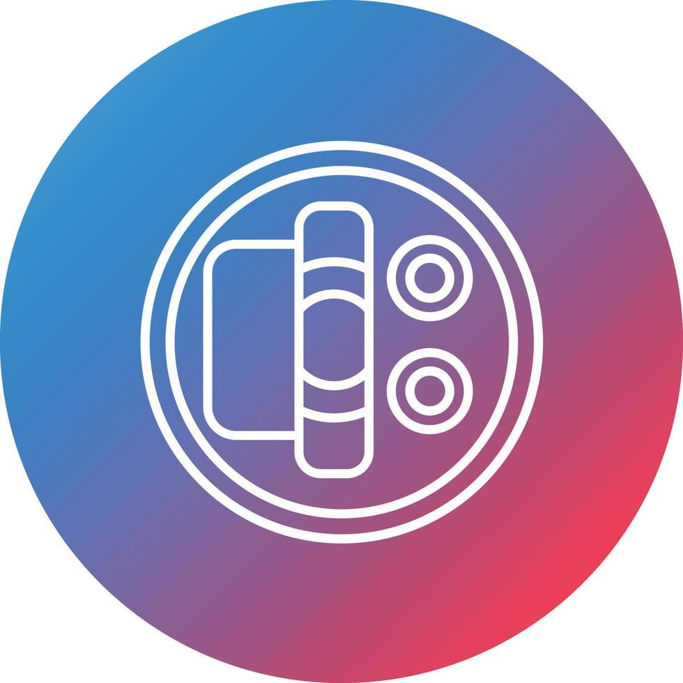 Masala Dosa Line Gradient Circle Background Icon vector
