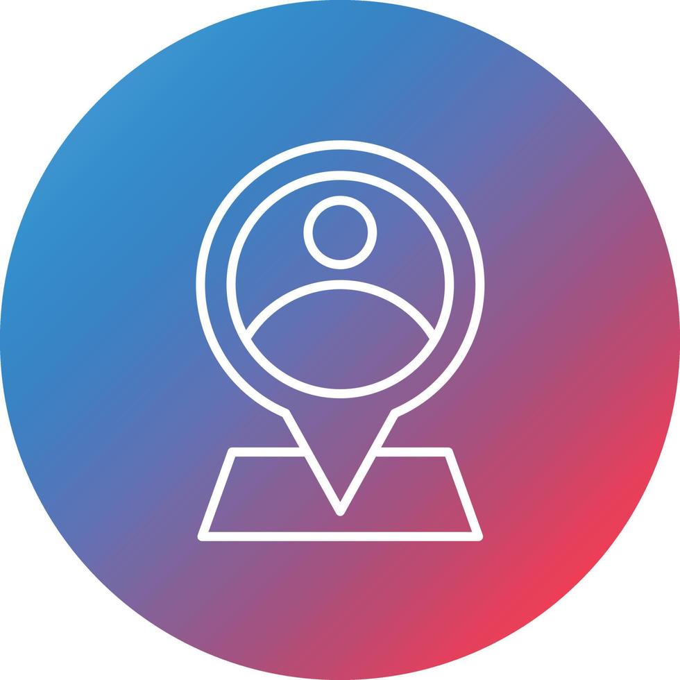Marker Line Gradient Circle Background Icon vector