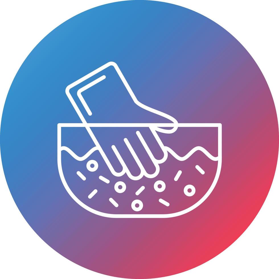 Handwash Line Gradient Circle Background Icon vector