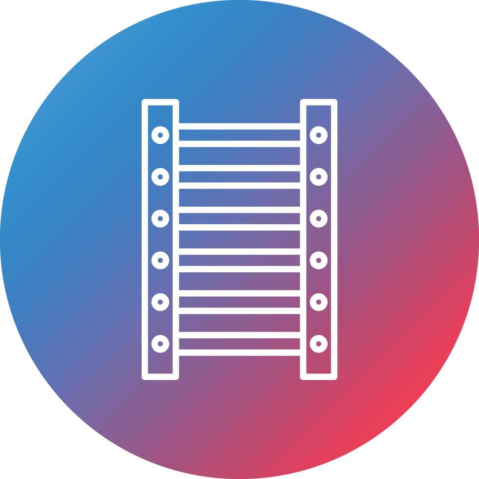 Ladder Line Gradient Circle Background Icon vector