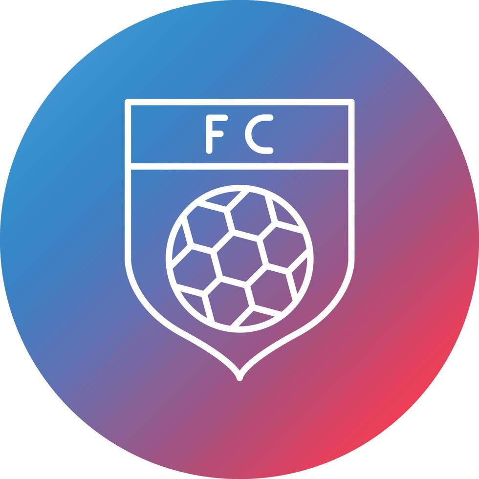 Football Club Line Gradient Circle Background Icon vector