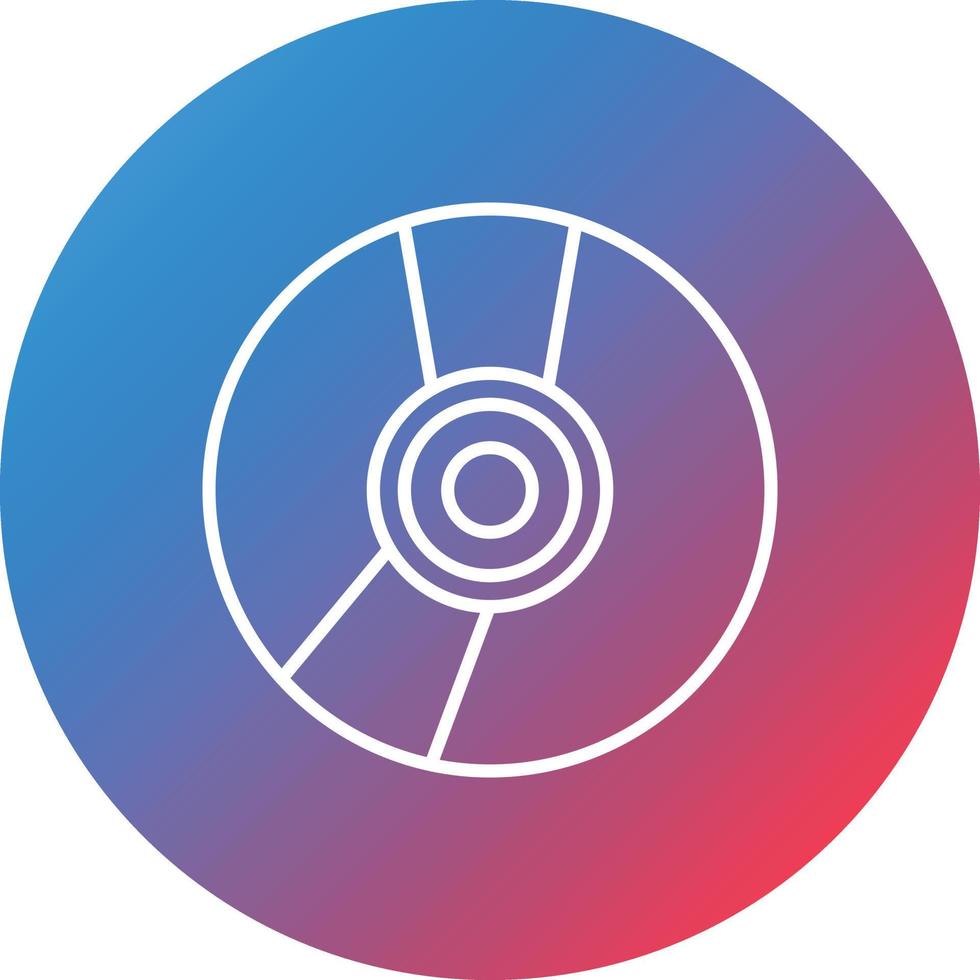 Blu Ray Line Gradient Circle Background Icon vector