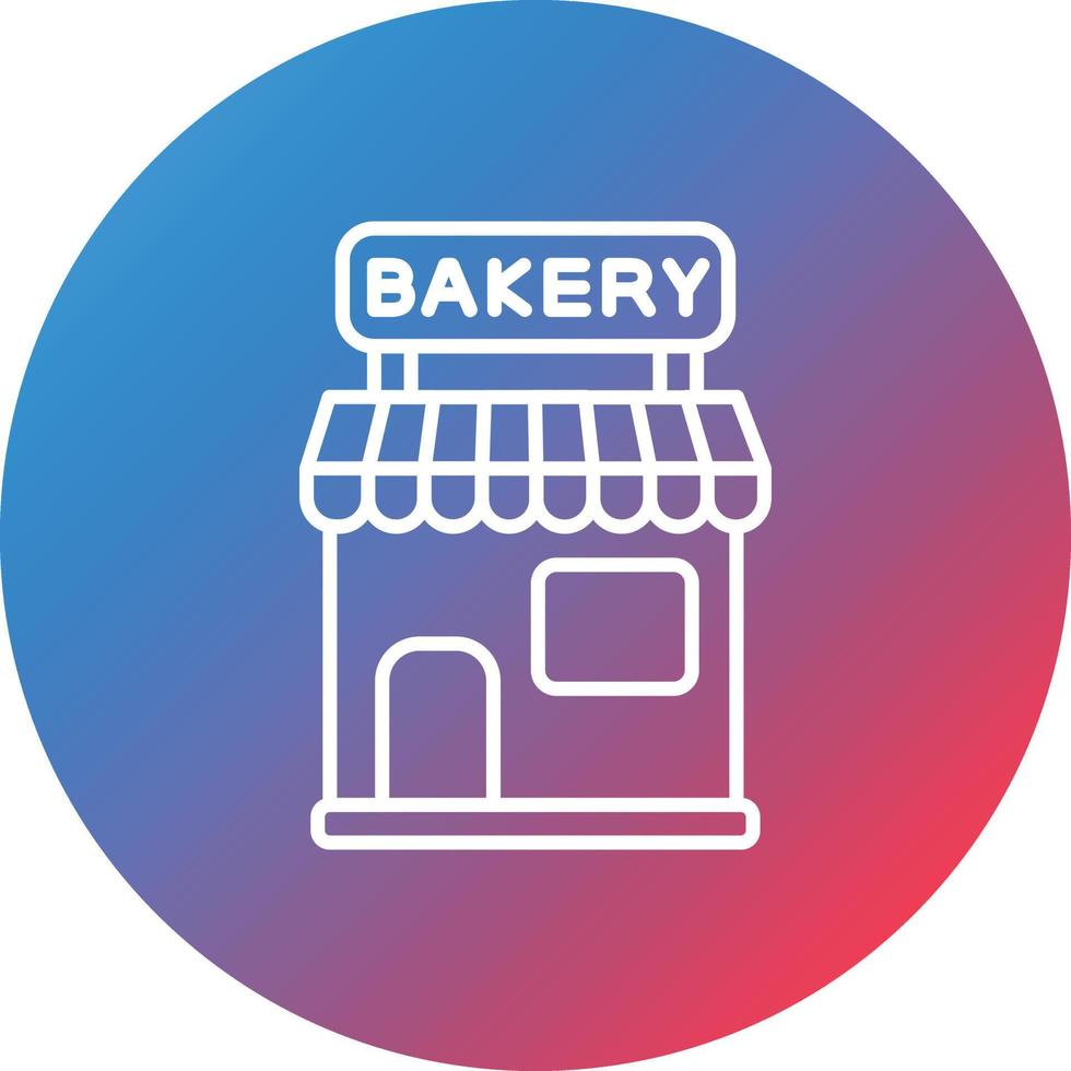 Bakery Shop Line Gradient Circle Background Icon vector