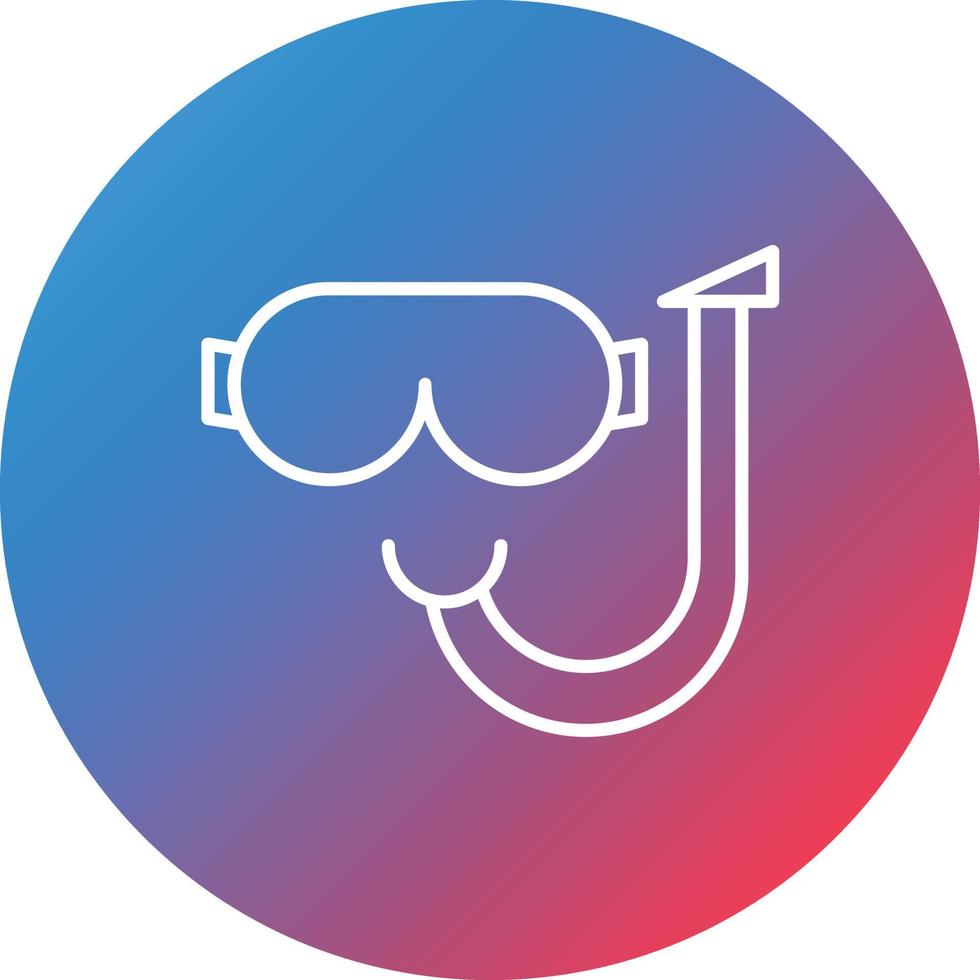 Diving Line Gradient Circle Background Icon vector