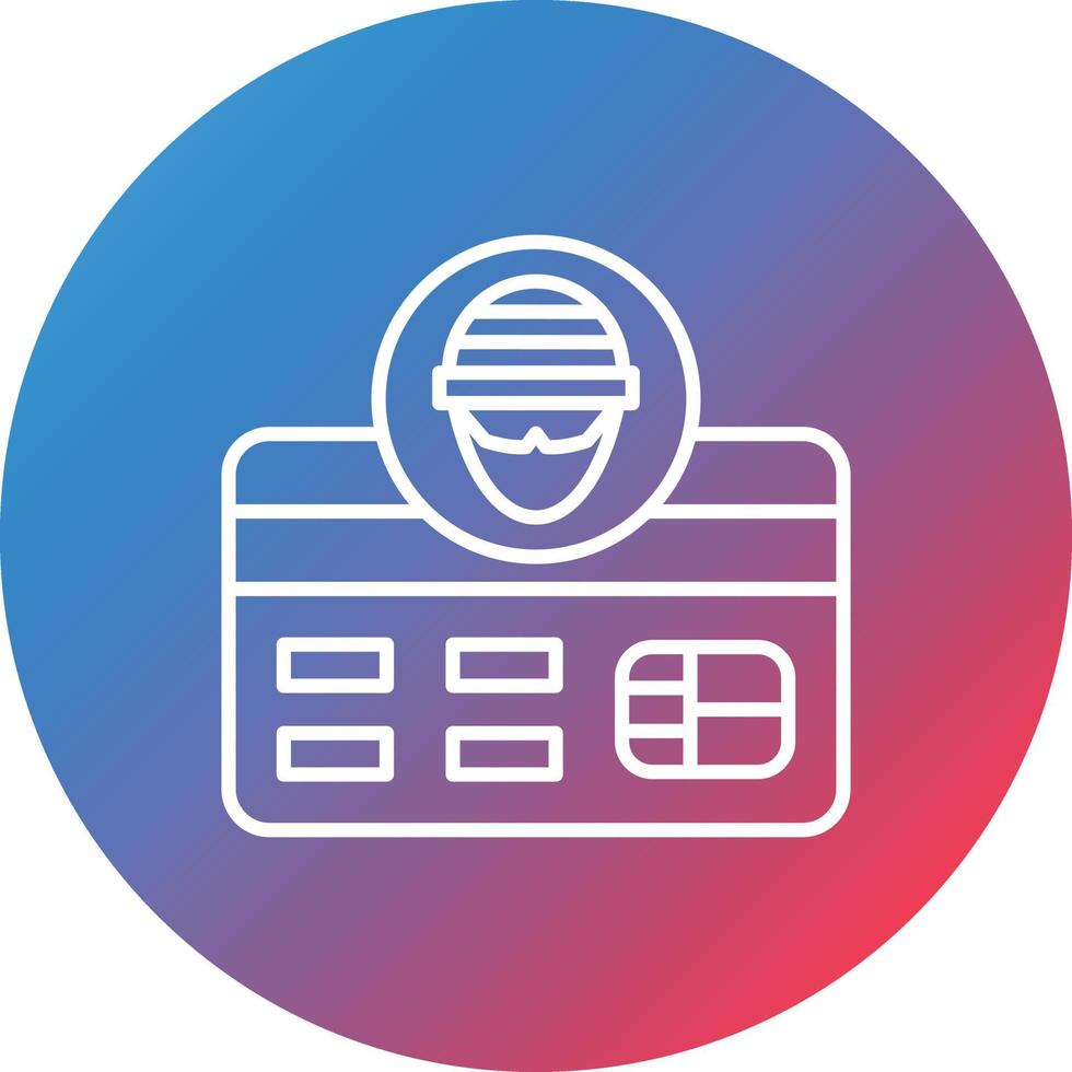Fraud Line Gradient Circle Background Icon vector