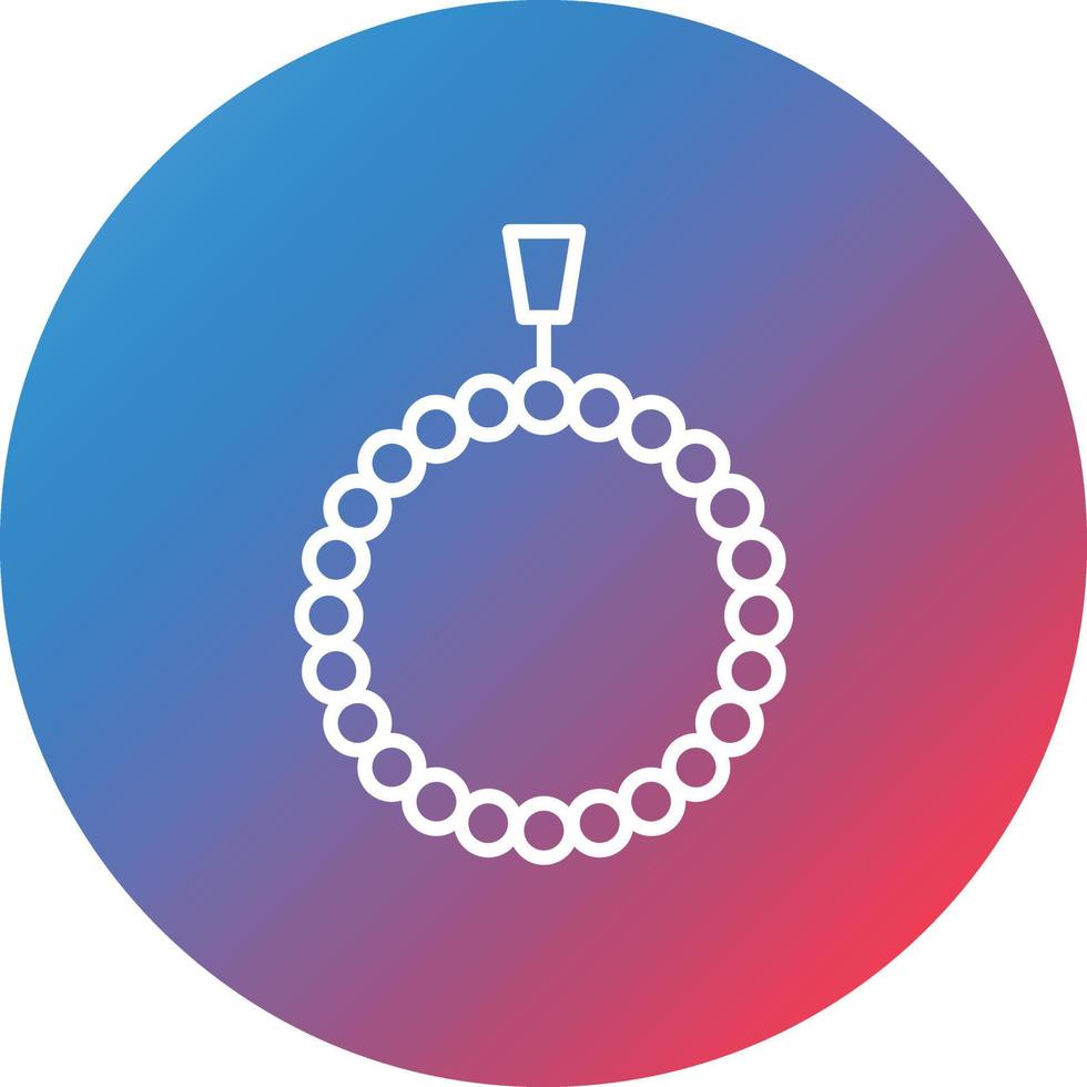 Tasbih Line Gradient Circle Background Icon vector
