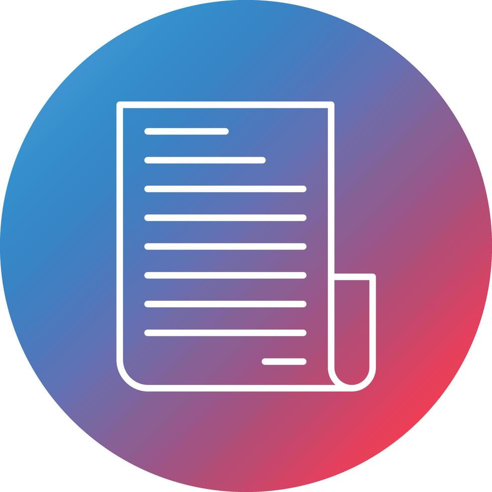 Paper Line Gradient Circle Background Icon vector