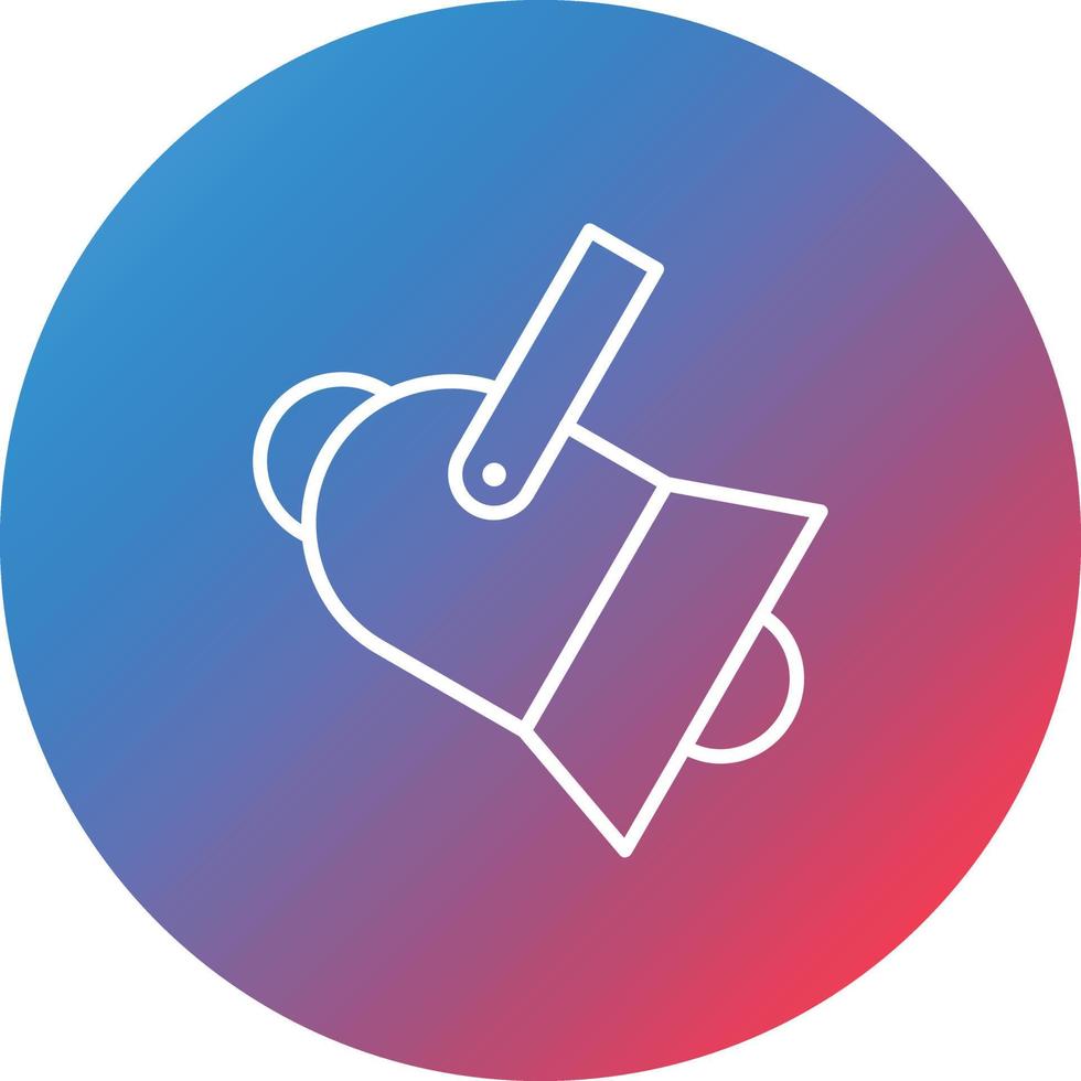 Spotlight Line Gradient Circle Background Icon vector