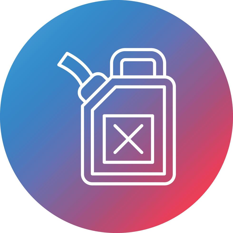 Jerrycan Line Gradient Circle Background Icon vector