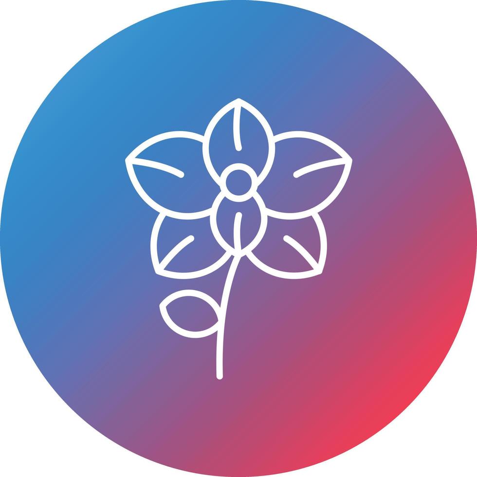Orchid Line Gradient Circle Background Icon vector