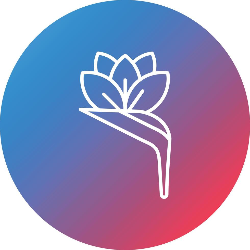 Bird Of Paradise Line Gradient Circle Background Icon vector