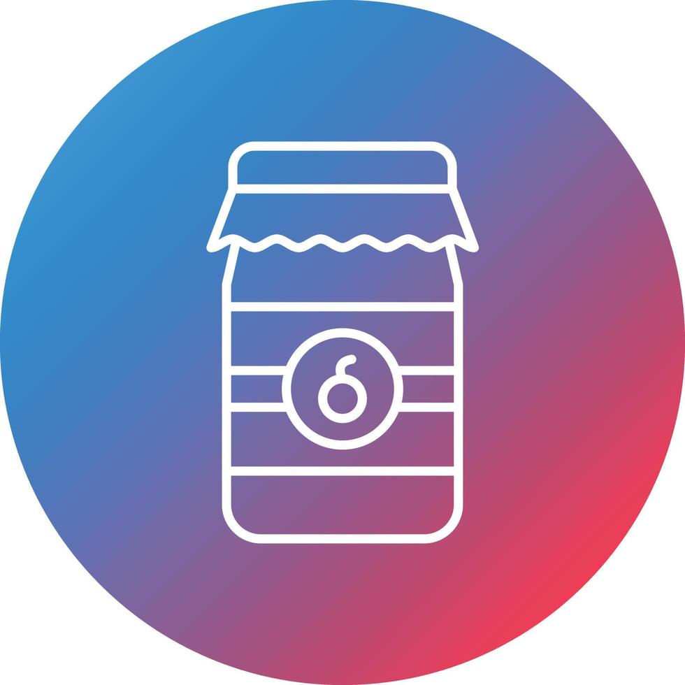 Jam Line Gradient Circle Background Icon vector