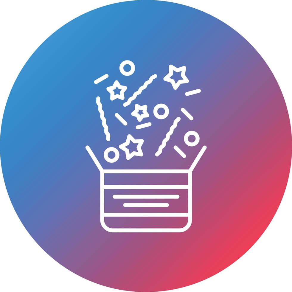 Celebration Line Gradient Circle Background Icon vector