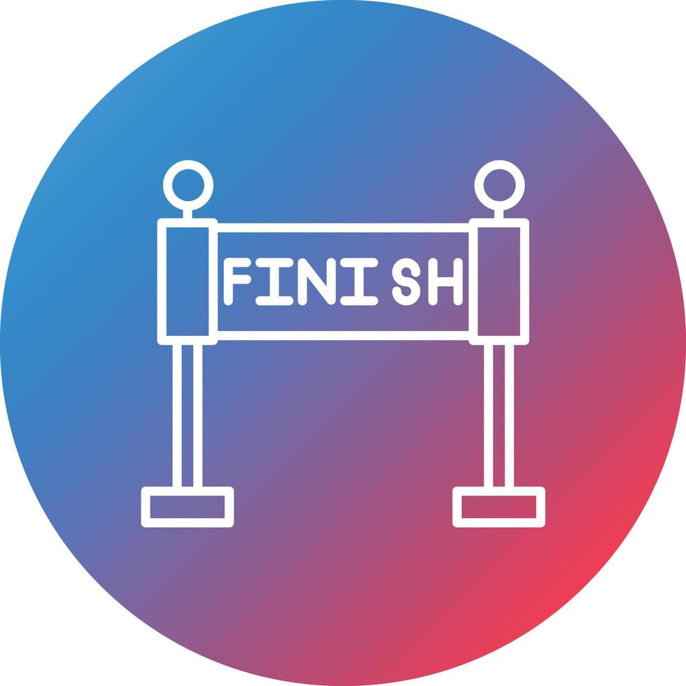 Race Finish Line Gradient Circle Background Icon vector