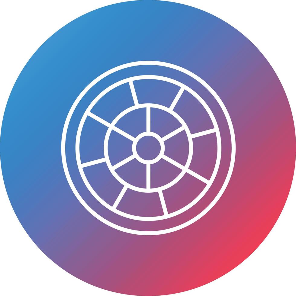 Darts Line Gradient Circle Background Icon vector