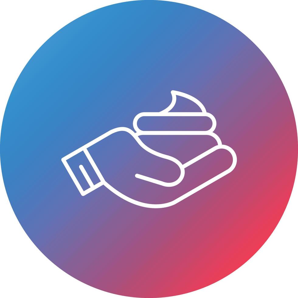 Scrubbing with Hand Line Gradient Circle Background Icon vector