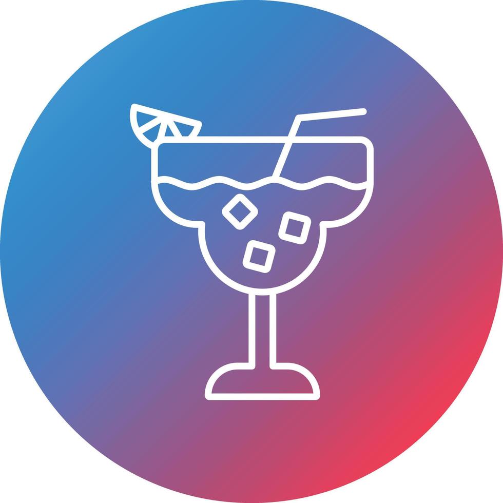 Daiquiri Line Gradient Circle Background Icon vector