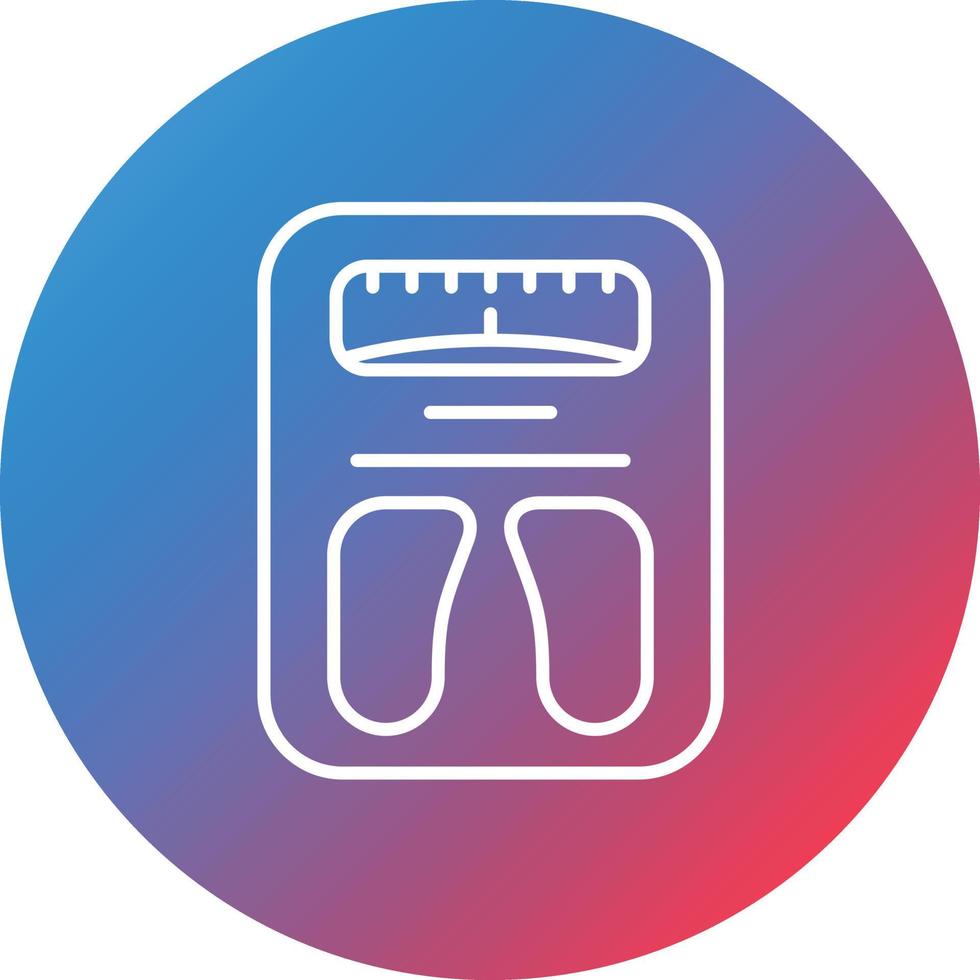 Weight Check Line Gradient Circle Background Icon vector