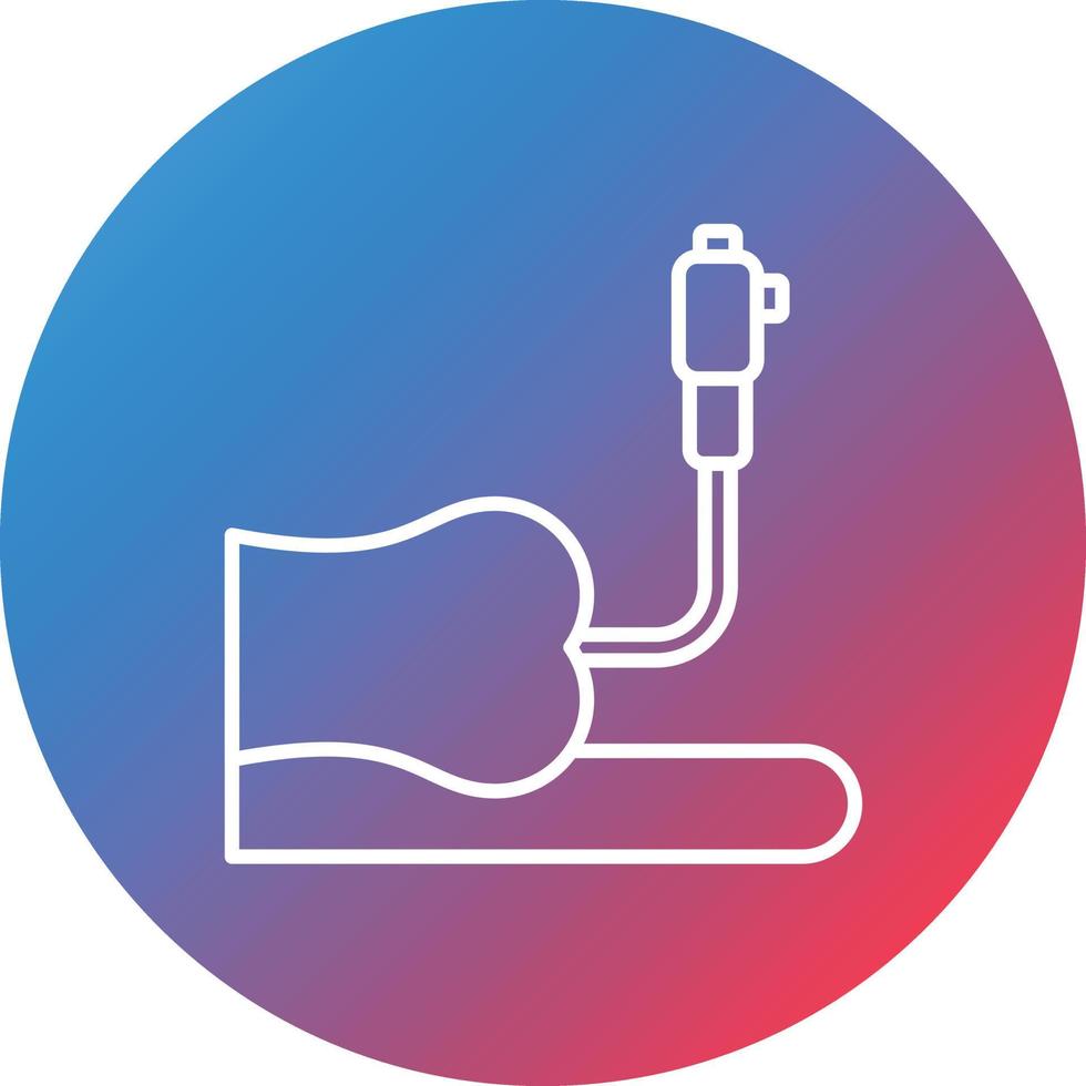 Colonoscopy Line Gradient Circle Background Icon vector