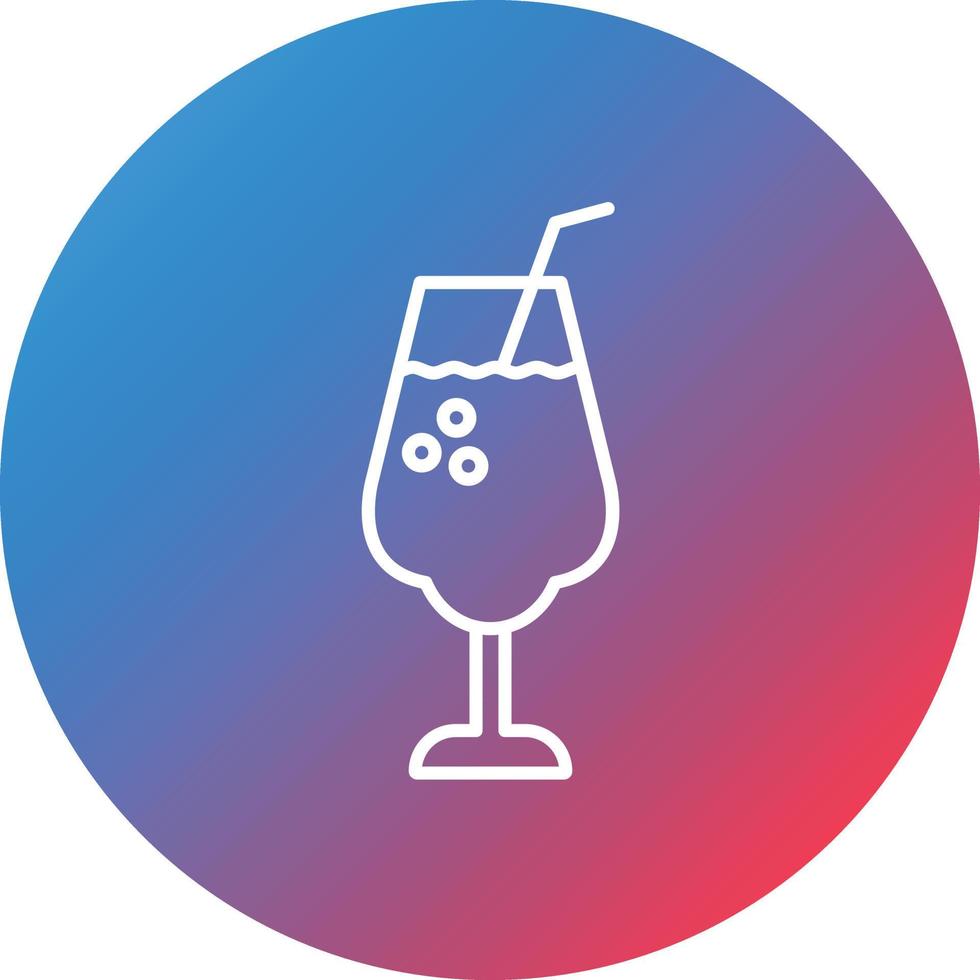 Mimosa Line Gradient Circle Background Icon vector