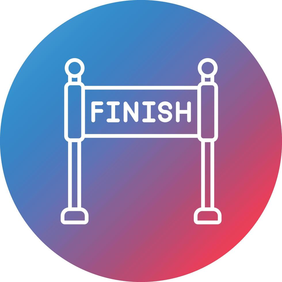Finish Line Gradient Circle Background Icon vector