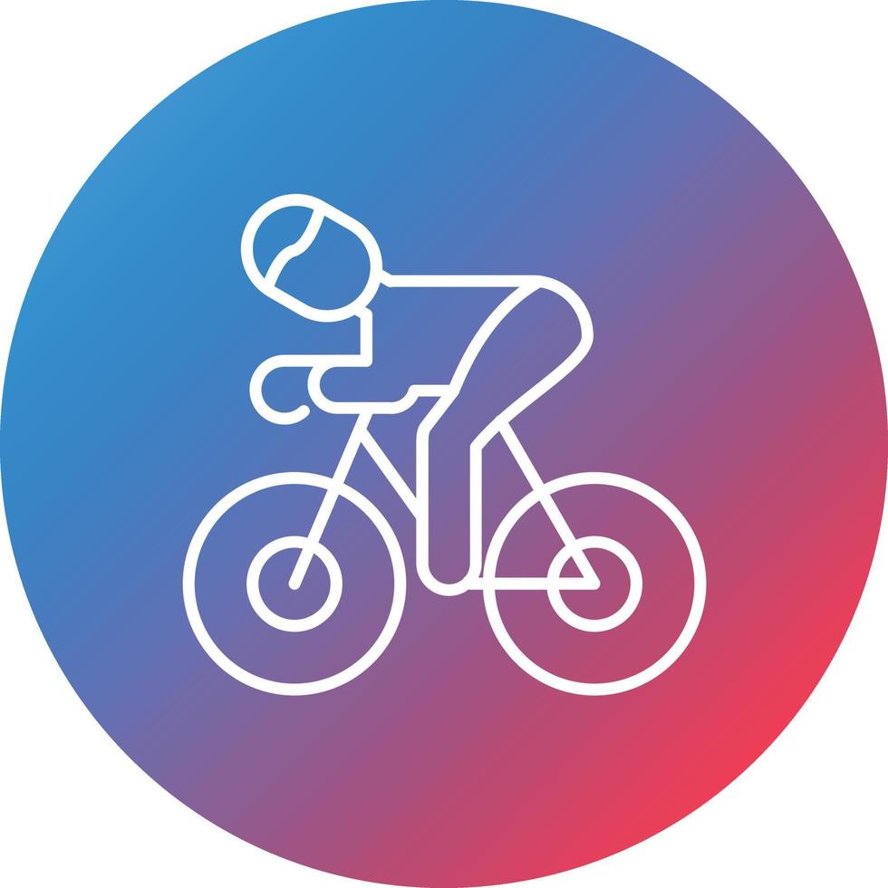 Cycling Line Gradient Circle Background Icon vector