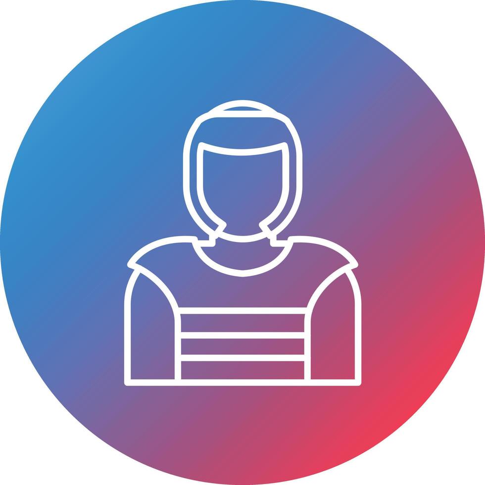 Taekwondo Line Gradient Circle Background Icon vector