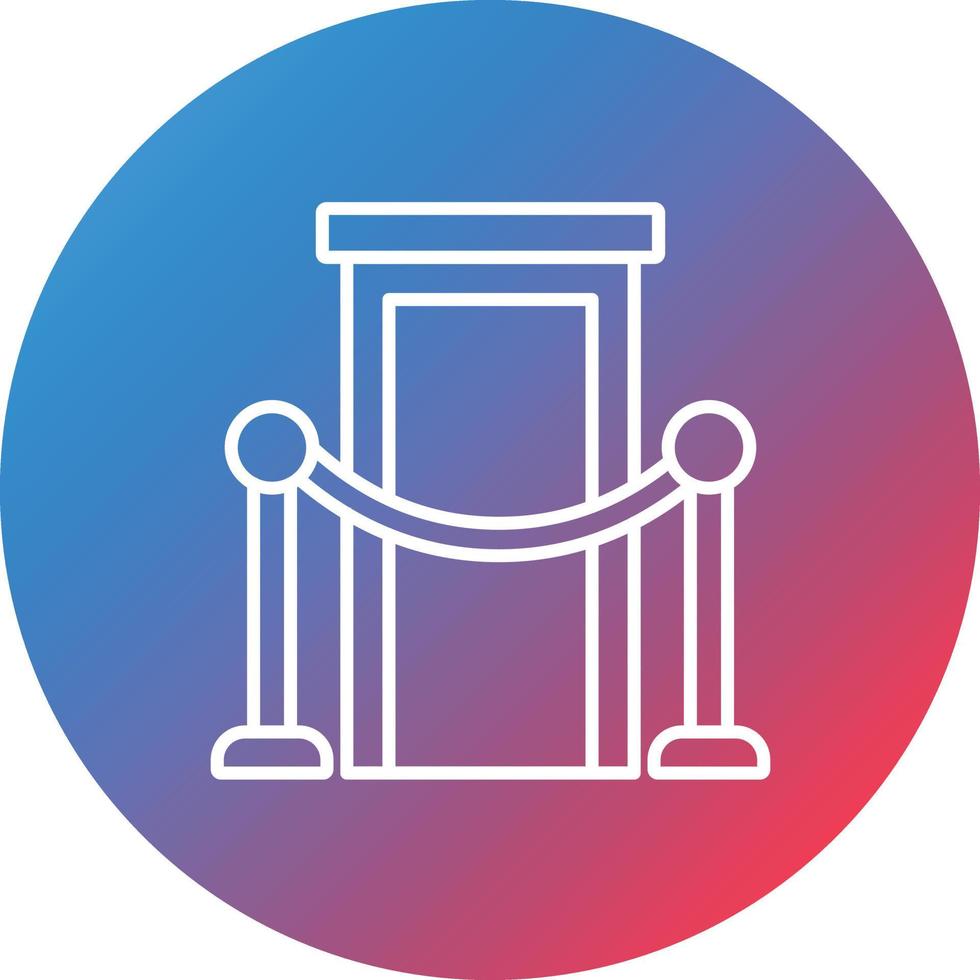 Ceremony Line Gradient Circle Background Icon vector