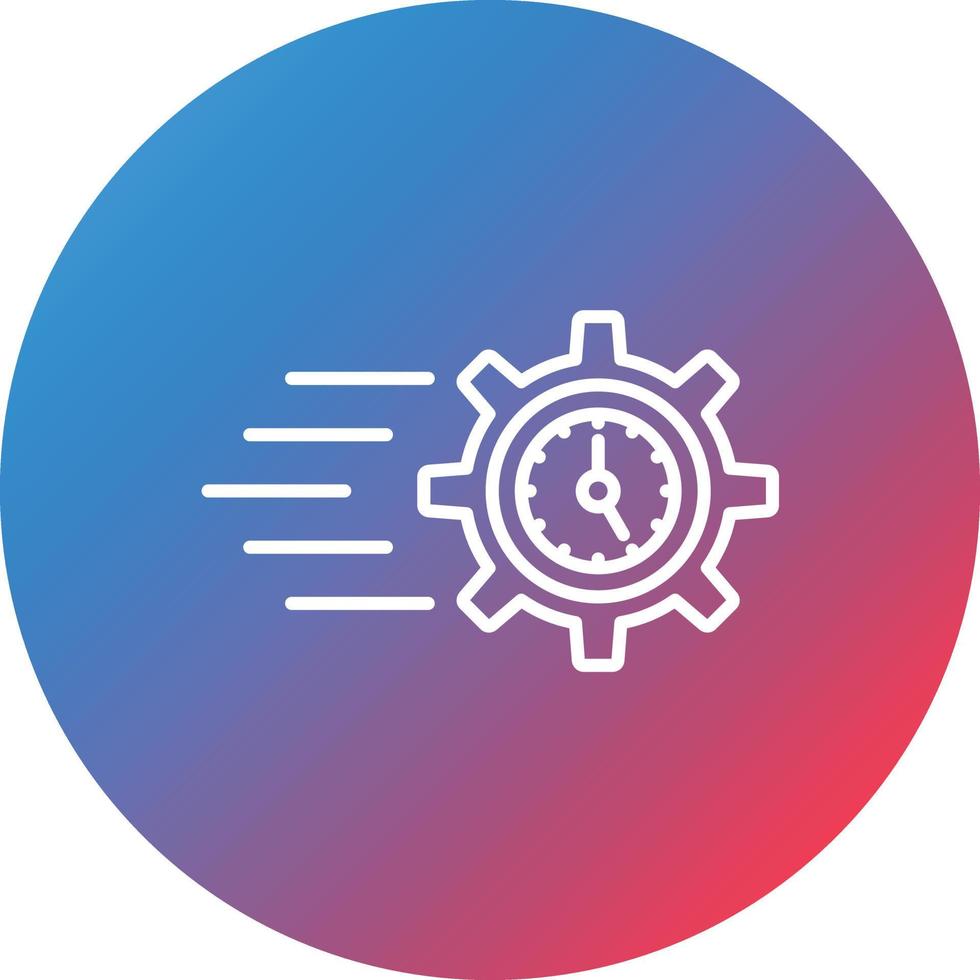 Time Management Line Gradient Circle Background Icon vector