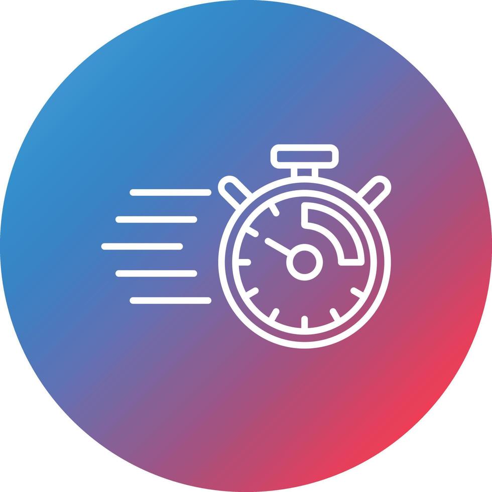 Fast Time Line Gradient Circle Background Icon vector