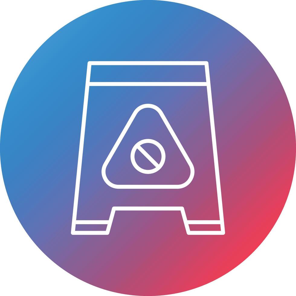 Slippery Flour Line Gradient Circle Background Icon vector