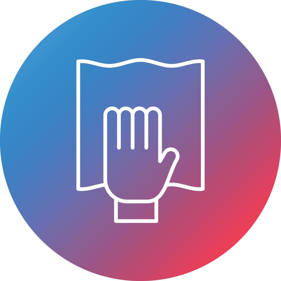 Cleaning Cloth Line Gradient Circle Background Icon vector
