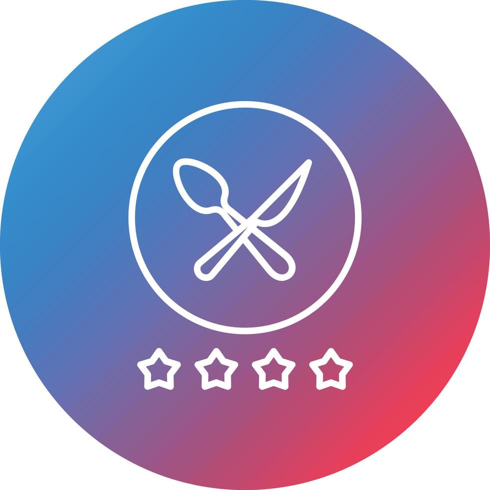 Store Rating Line Gradient Circle Background Icon vector