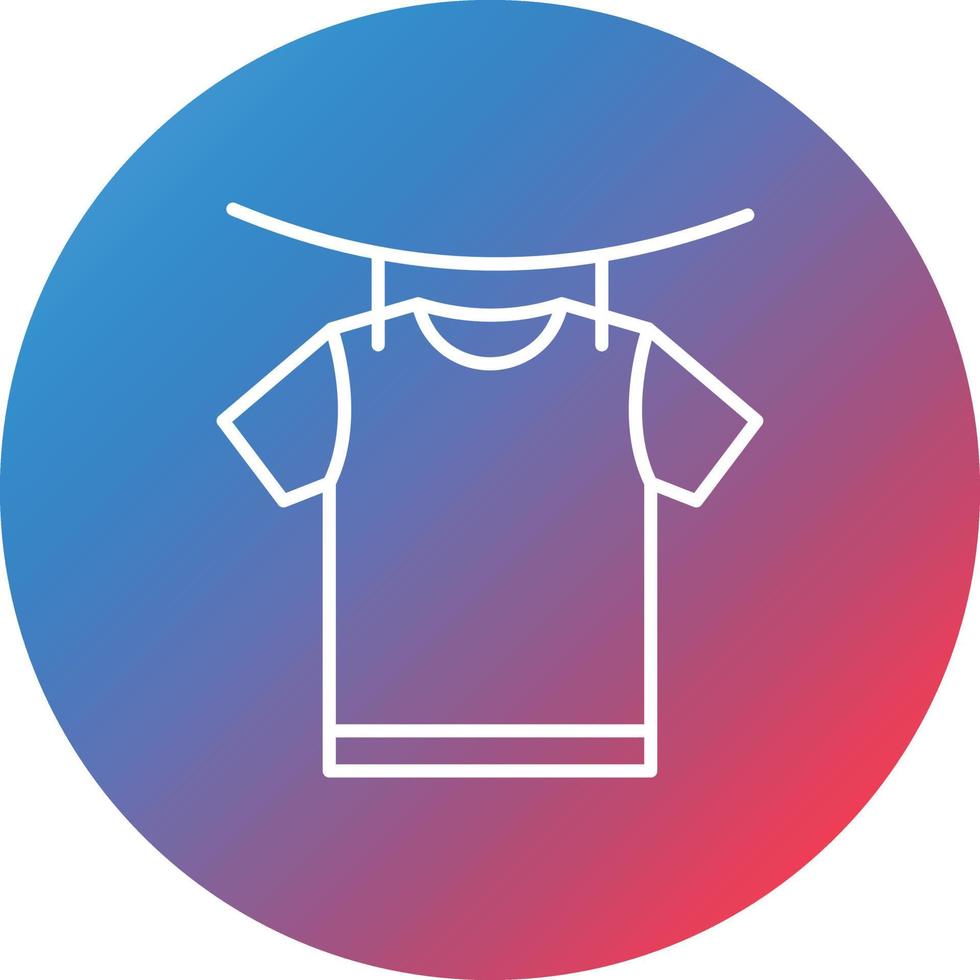 Drying Clothes Line Gradient Circle Background Icon vector