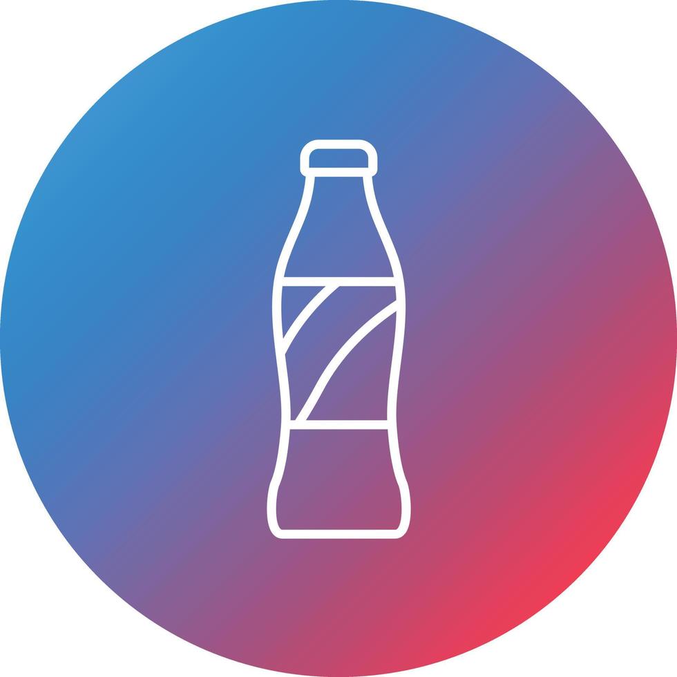 Soda Line Gradient Circle Background Icon vector