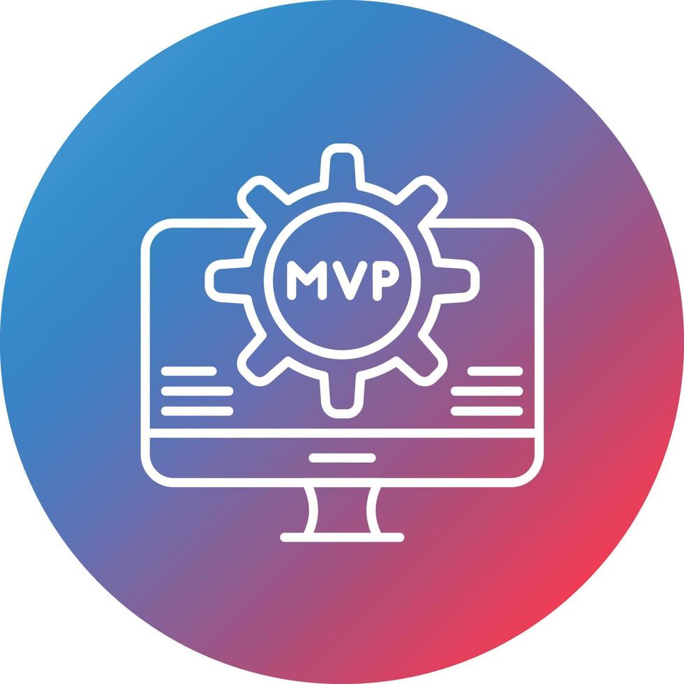 MVP Line Gradient Circle Background Icon vector