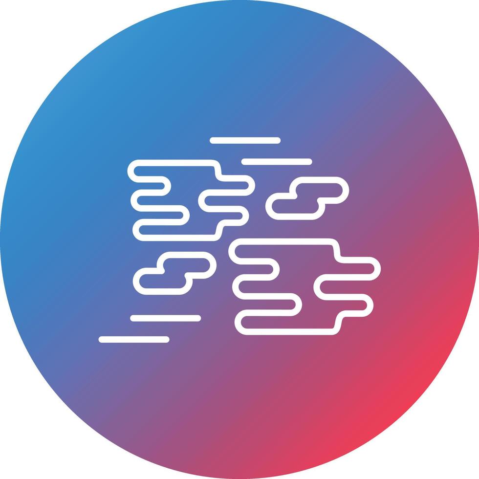 Fog Line Gradient Circle Background Icon vector