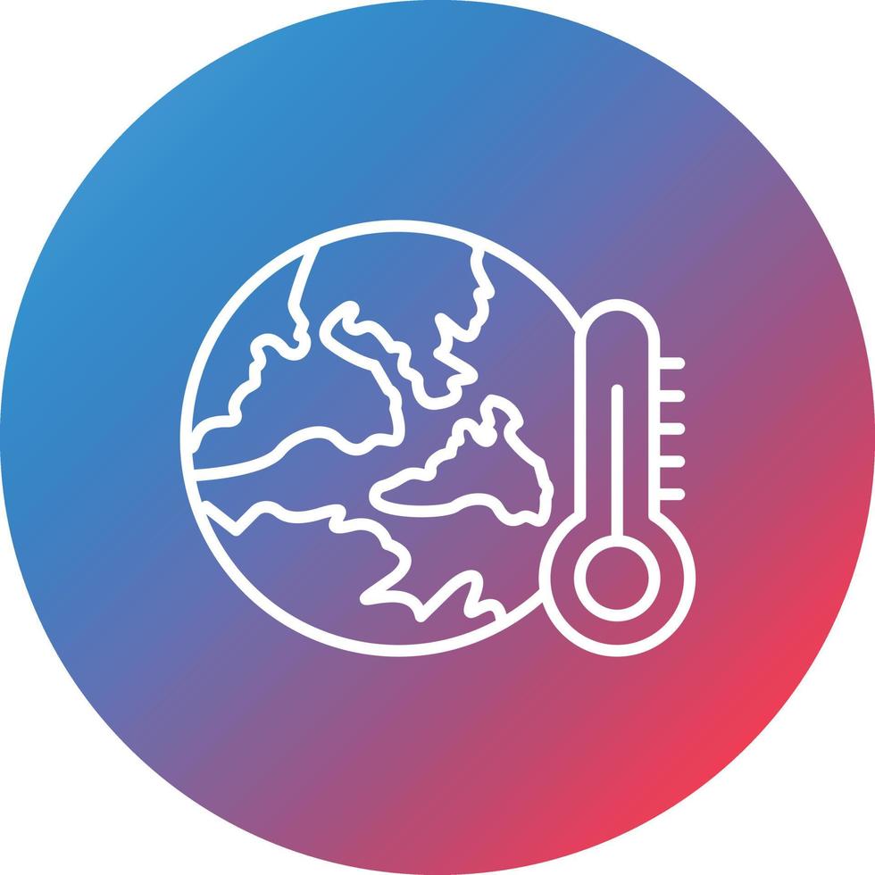 Climate Change Line Gradient Circle Background Icon vector