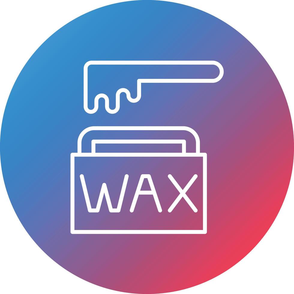 Wax Line Gradient Circle Background Icon vector