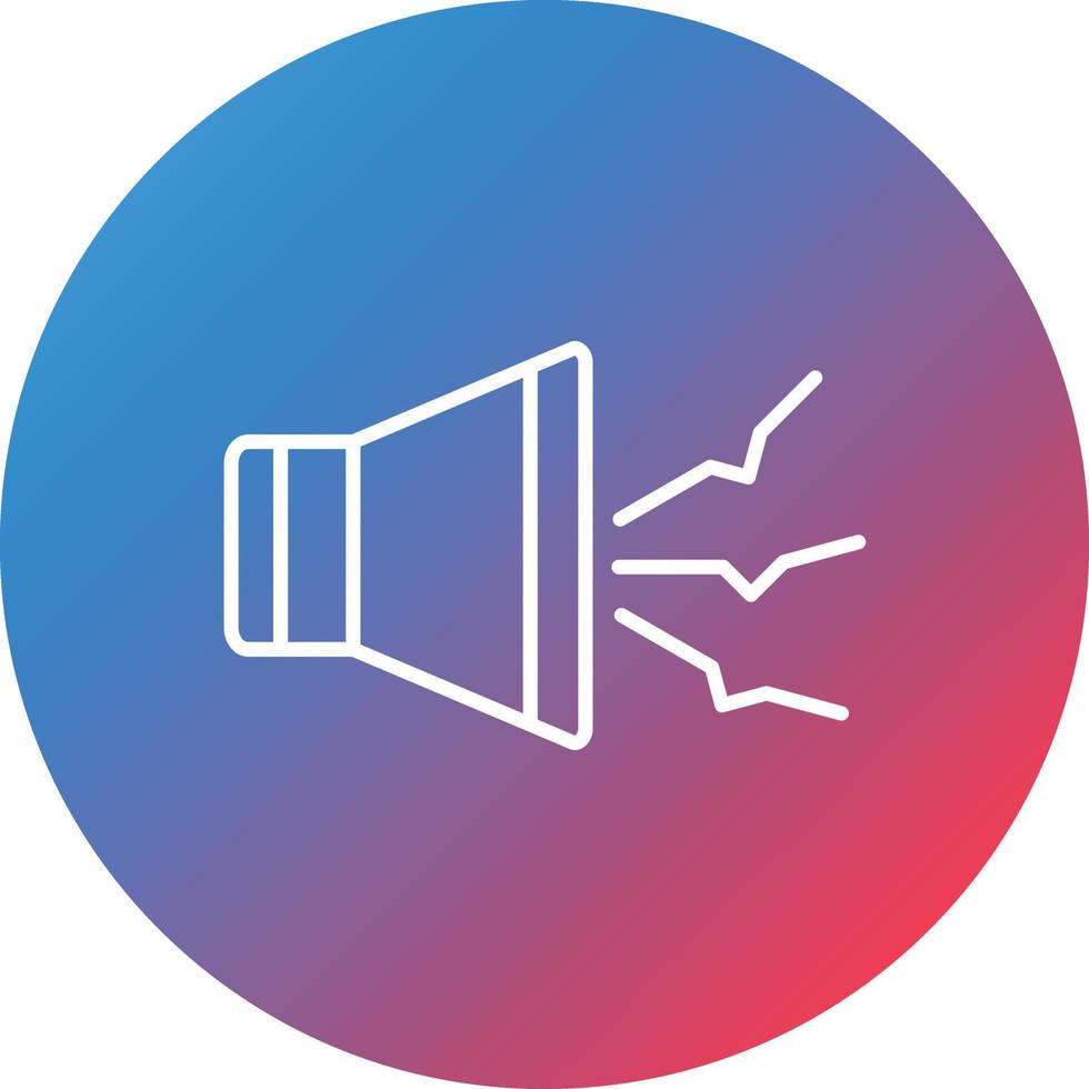 Noise Pollution Line Gradient Circle Background Icon vector