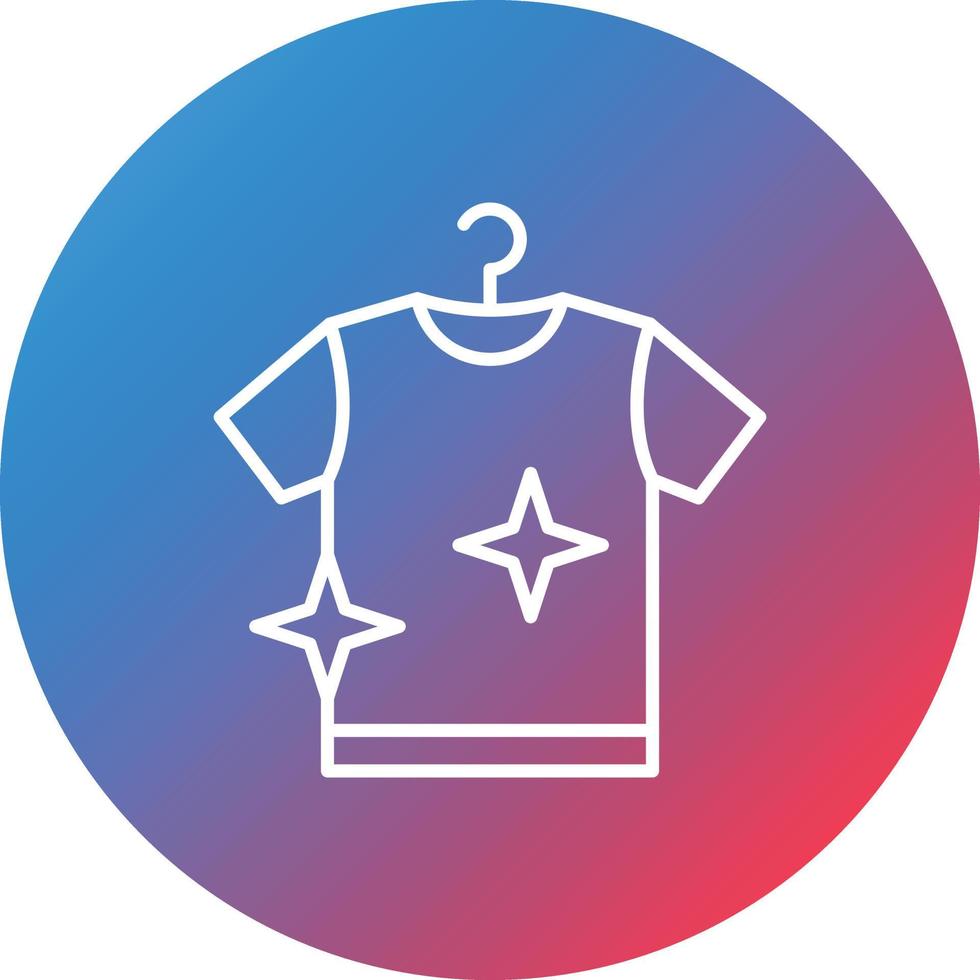 Laundry Line Gradient Circle Background Icon vector