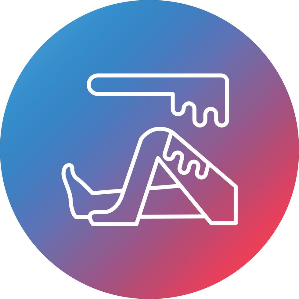 Waxing Line Gradient Circle Background Icon vector