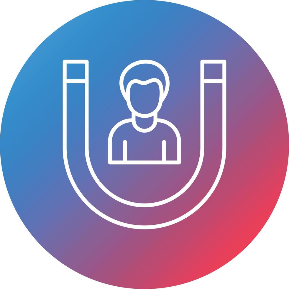 User Engagement Line Gradient Circle Background Icon vector